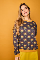 Yellow Flower Fruit Sweatshirt